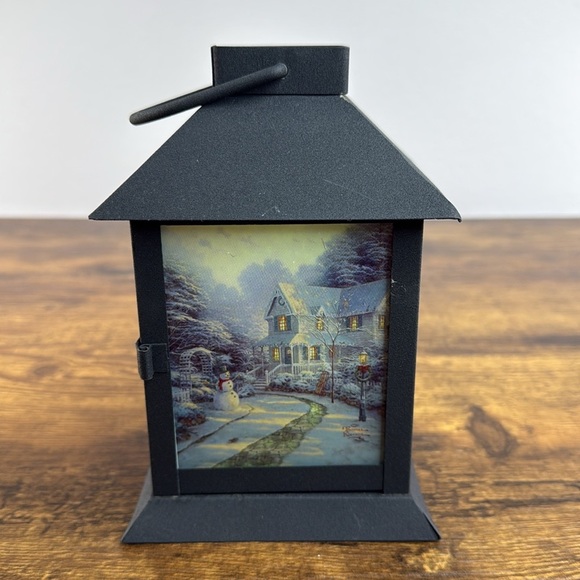 Candle Lantern with Scenic Artwork & Candle Inside - Picture 5 of 10